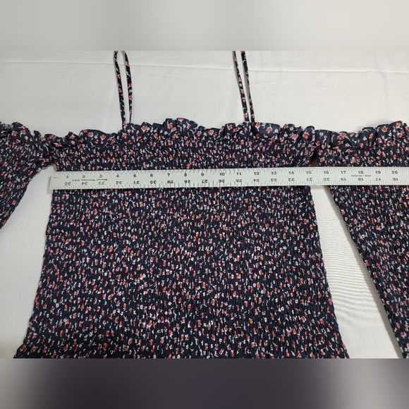 Polo Ralph Lauren Kezia Ditzy Floral Smocked Off The Shoulder Top Size XL - Picture 8 of 15